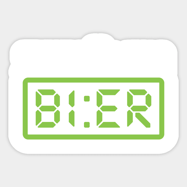 Beer Time German Quote P Sticker by LindenDesigns